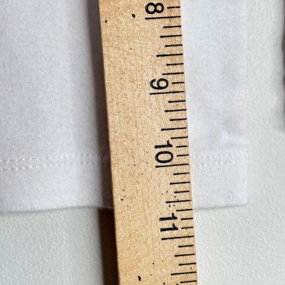 VTG 90s OshKosh Turtleneck 6-9M White Long Sleeve Embroidered Floral Ruffle Xmas - Picture 7 of 9